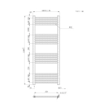 Grzejnik Dekoracyjny Łazienkowy BASIC Czarny 60x130