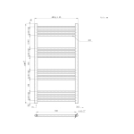 Grzejnik Dekoracyjny Łazienkowy BASIC Czarny 60x110