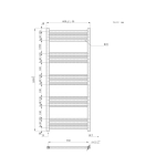 Grzejnik Dekoracyjny Łazienkowy BASIC Biały 60x140