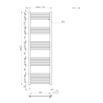 Grzejnik Dekoracyjny Łazienkowy BASIC Czarny 50x160