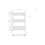 Grzejnik Dekoracyjny Łazienkowy BASIC Czarny 50x70