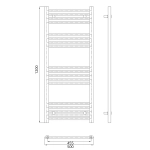 Grzejnik Dekoracyjny Łazienkowy BASIC Biały 50x120