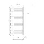 Grzejnik Dekoracyjny Łazienkowy BASIC Biały 40x100