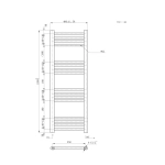 Grzejnik Dekoracyjny Łazienkowy BASIC Czarny 40x110