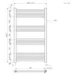 Grzejnik Dekoracyjny Łazienkowy BASIC Czarny 60x100